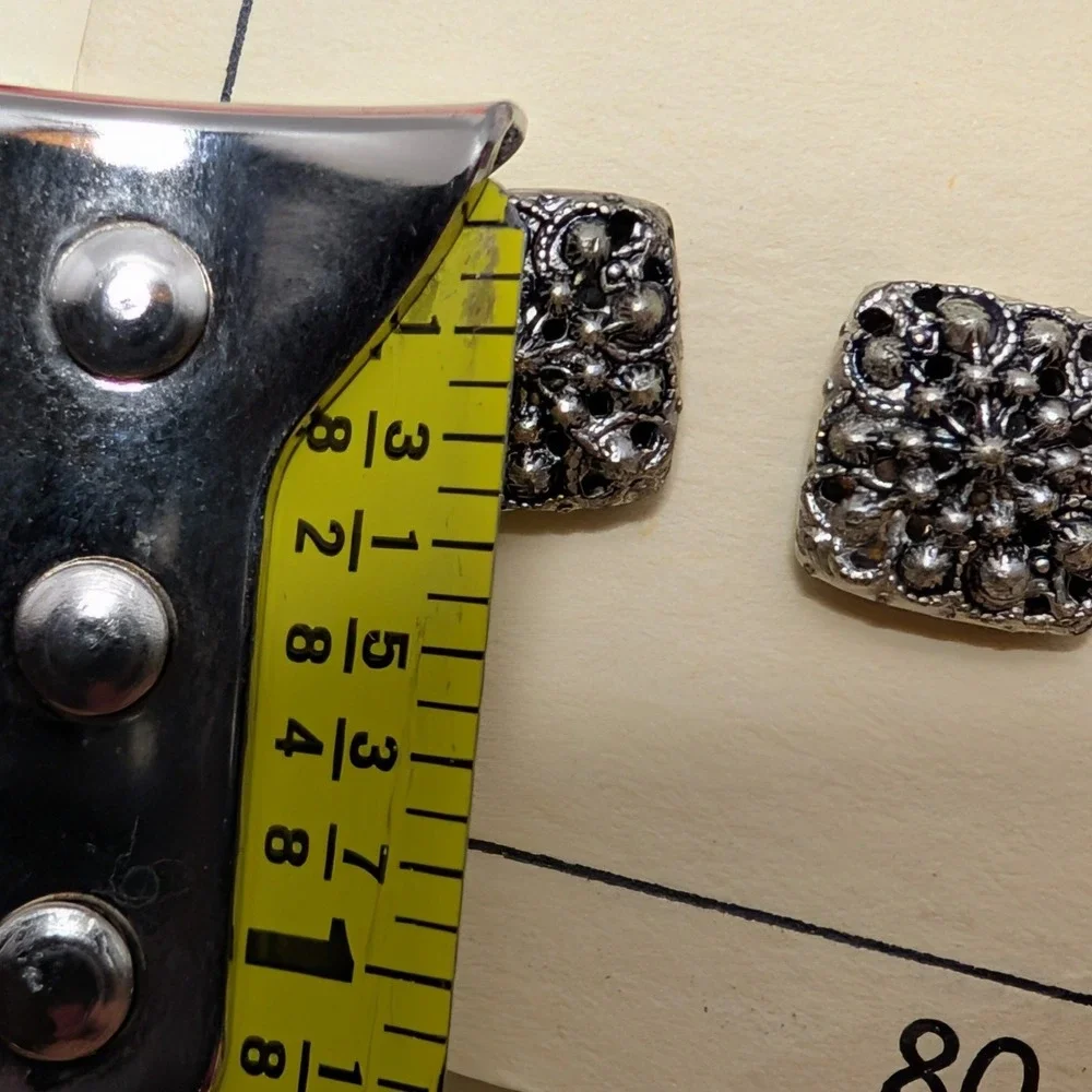 Vtg 20 Scovill Buttons Lot Silver‎ Tone Metal Shank Western Germany Ornate Mixed